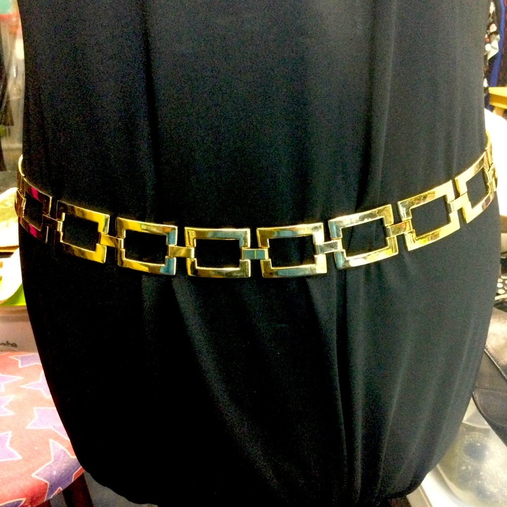 Vintage Gold Square Chain Link Belt